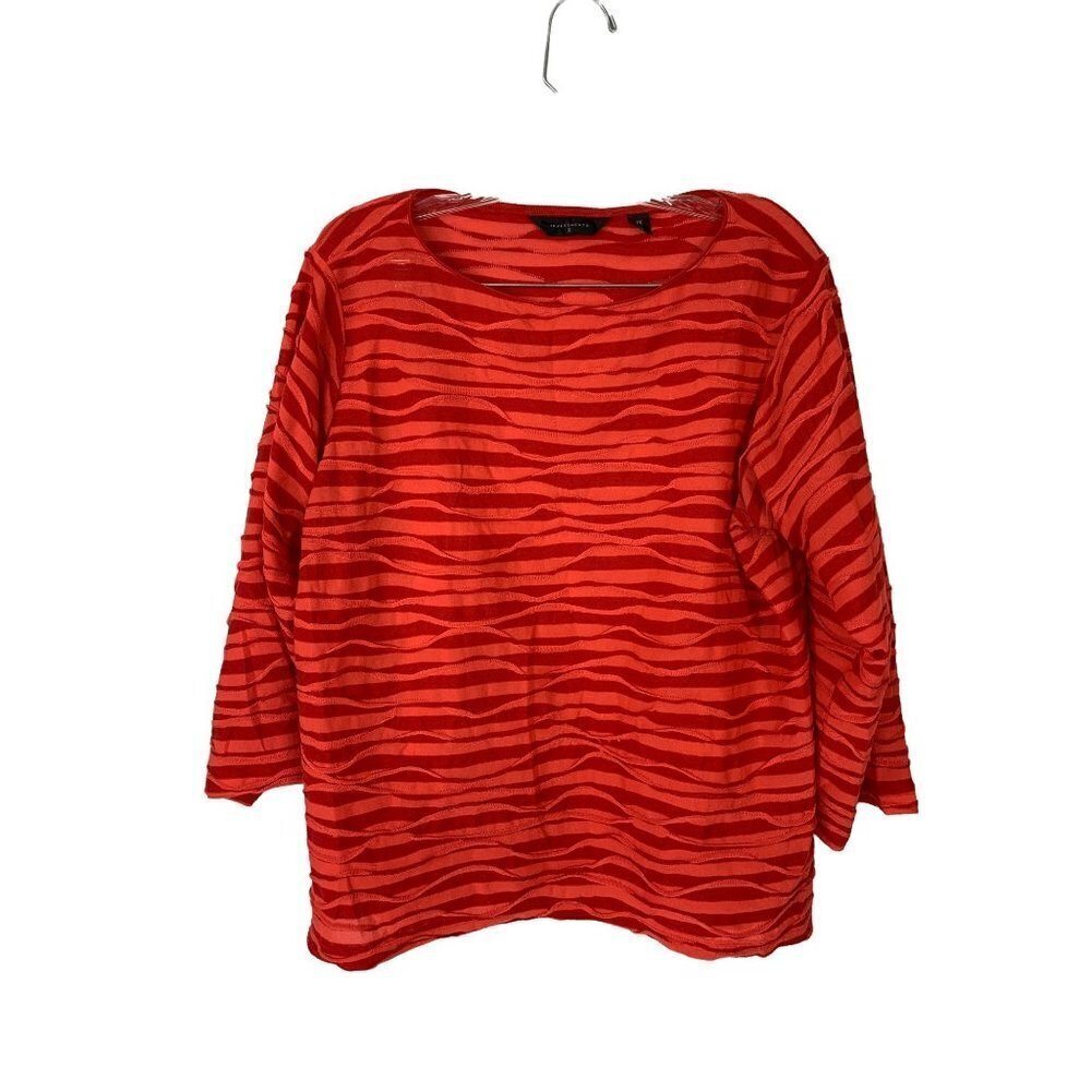 Investments II Women's Red Stripped Top